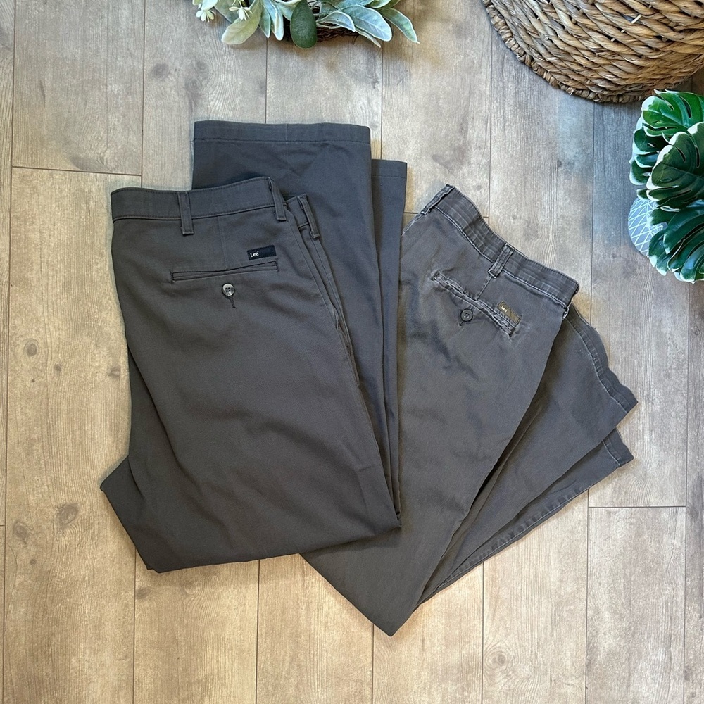 Vintage Lee Custom Fit Men’s 38x30 Pants Bundle Pants Gray Two Pairs